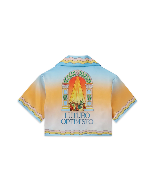 casablanca La Danse Cropped Silk Shirt | Casablanca Paris