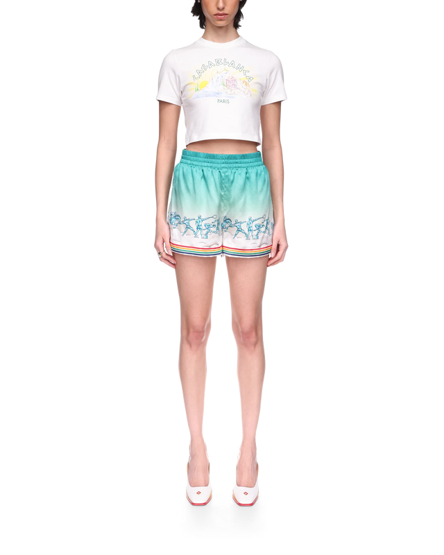 Casablanca La Déesse Du Stade Silk Shorts | Casablanca Paris