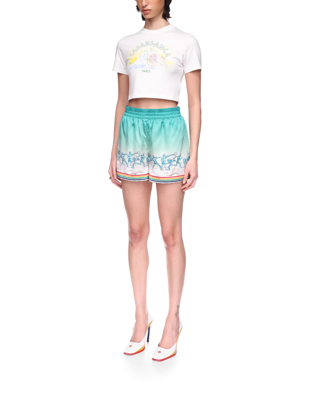 Casablanca La Déesse Du Stade Silk Shorts | Casablanca Paris