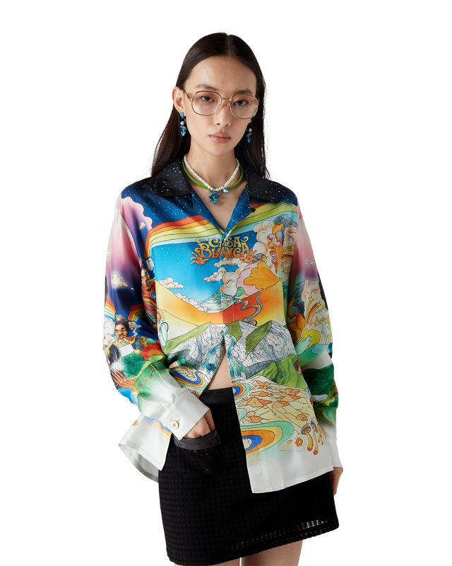 Casablanca La Musique Long Sleeve Silk Shirt | Casablanca Paris