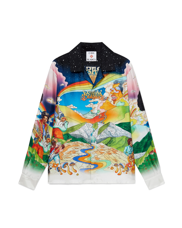 casablanca La Musique Long Sleeve Silk Shirt | Casablanca Paris