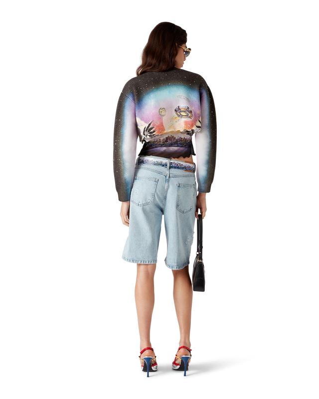 Casablanca La Prémonition Cashmere Blend Cropped Jumper | Casablanca Paris