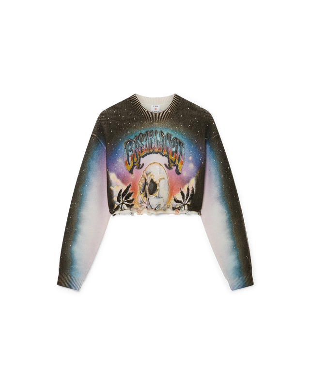 casablanca La Prémonition Cashmere Blend Cropped Jumper | Casablanca Paris