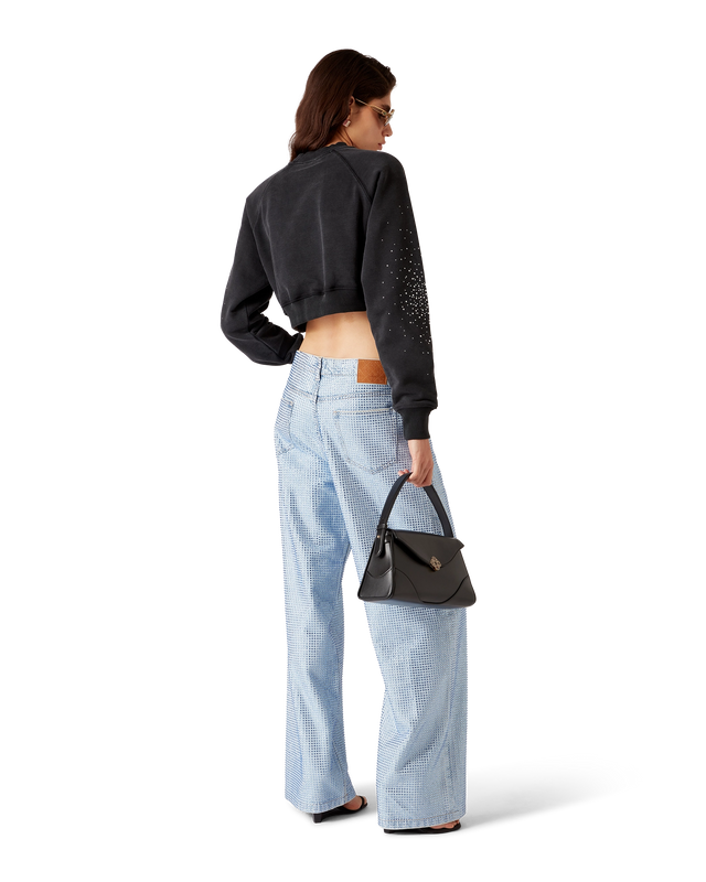 Casablanca La Prémonition Crystal Embellished Cropped Sweatshirt | Casablanca Paris