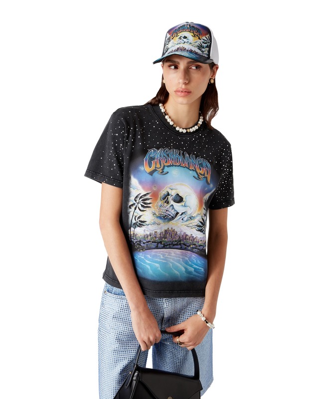 Casablanca La Prémonition Crystal Embellished T-Shirt | Casablanca Paris