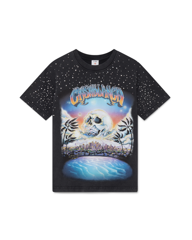 casablanca La Prémonition Crystal Embellished T-Shirt | Casablanca Paris