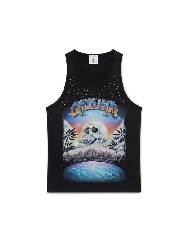 casablanca La Prémonition Crystal Embellished Tank Top | Casablanca Paris