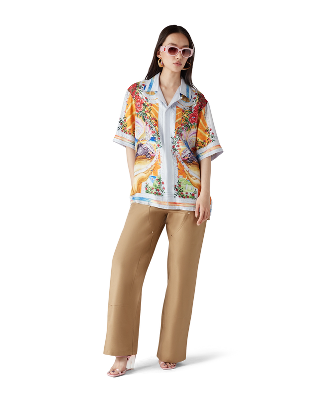 Casablanca La Tornade De Rose Short Sleeve Silk Shirt | Casablanca Paris