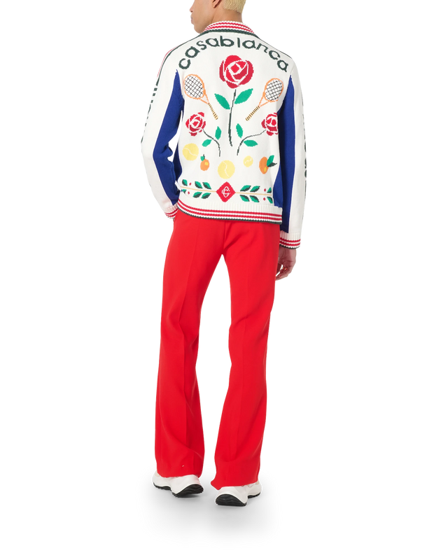 Casablanca Laurel Intarsia Knit Jacket | Casablanca Paris