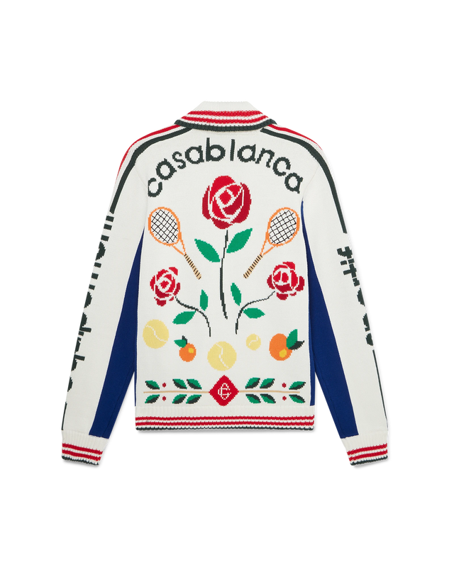 Casablanca Laurel Intarsia Knit Jacket | Casablanca Paris