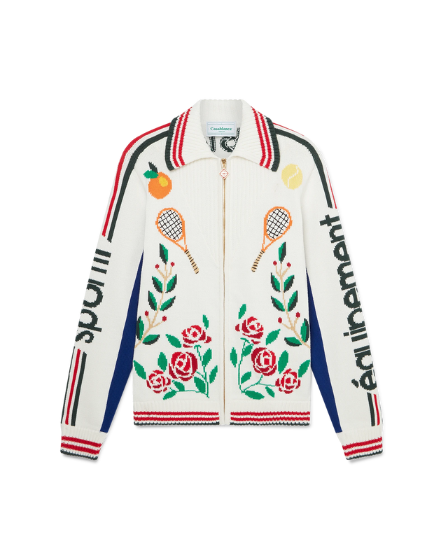 Casablanca Laurel Intarsia Knit Jacket | Casablanca Paris