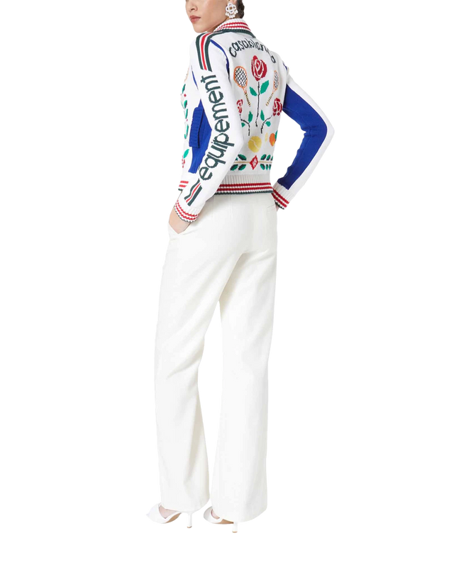 Casablanca Laurel Intarsia Knit Jacket | Casablanca Paris