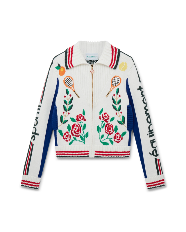 Casablanca Laurel Intarsia Knit Jacket | Casablanca Paris