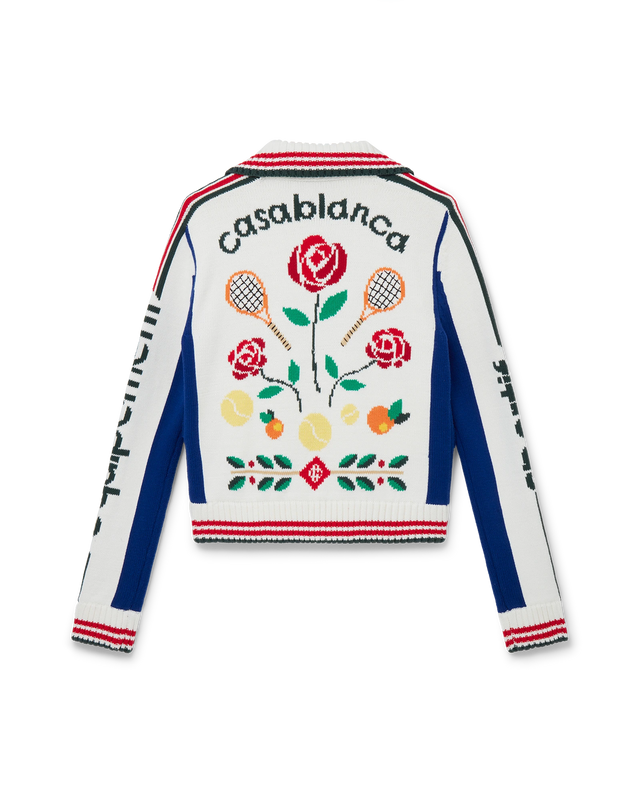 casablanca Laurel Intarsia Knit Jacket | Casablanca Paris