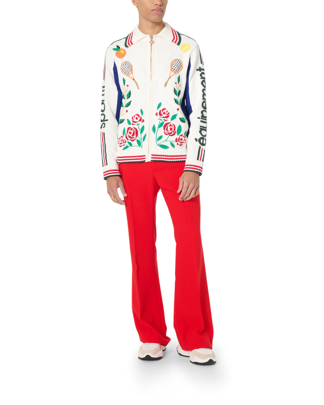 casablanca Laurel Intarsia Knit Jacket | Casablanca Paris