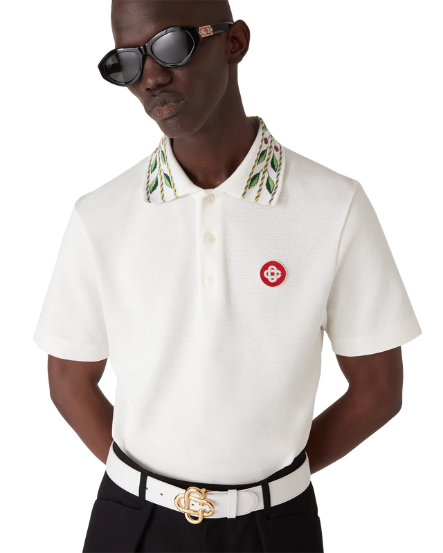 Casablanca Laurel Pique Short Sleeve Polo Shirt | Casablanca Paris