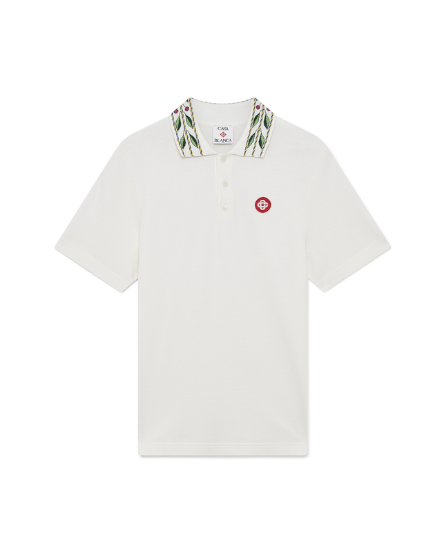 casablanca Laurel Pique Short Sleeve Polo Shirt | Casablanca Paris