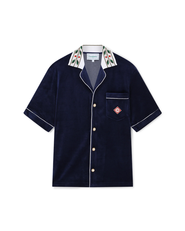 casablanca Laurel Velour Short Sleeve Shirt | Casablanca Paris
