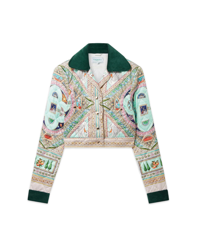 casablanca Le Labyrinthe Quilted Cropped Jacket | Casablanca Paris