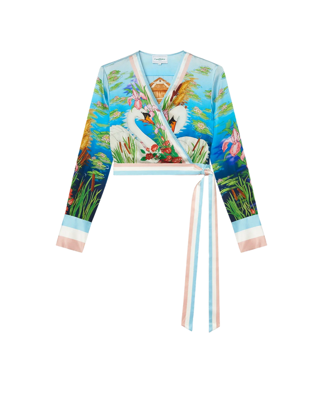 casablanca Le Lac Tranquille Wrap Blouse | Casablanca Paris