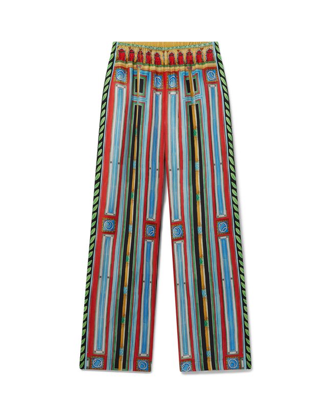 casablanca Le Palais En Fleur Silk Trousers | Casablanca Paris