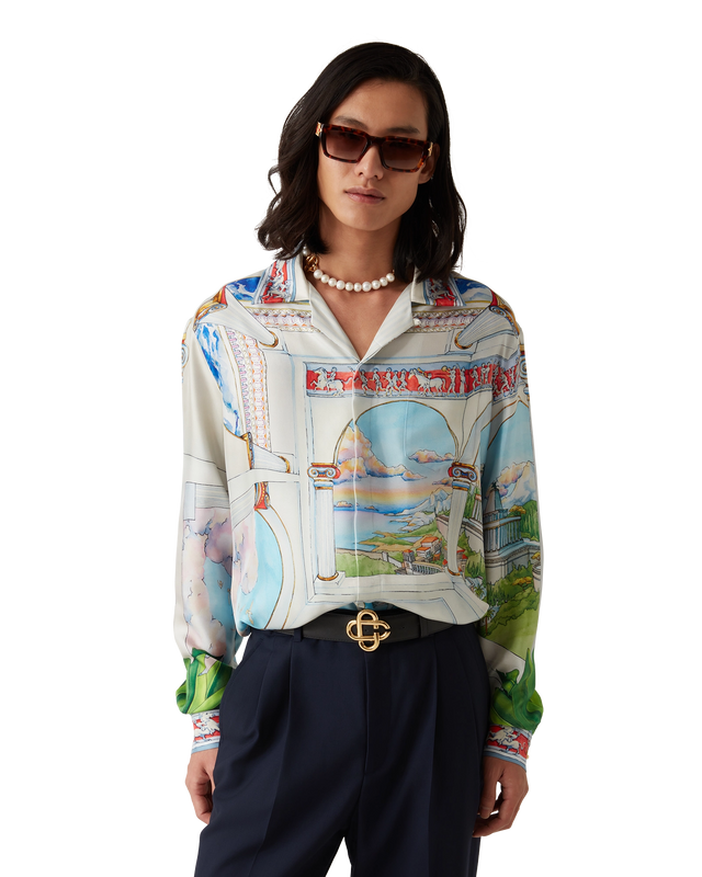 Casablanca Le Passage Long Sleeve Silk Shirt | Casablanca Paris