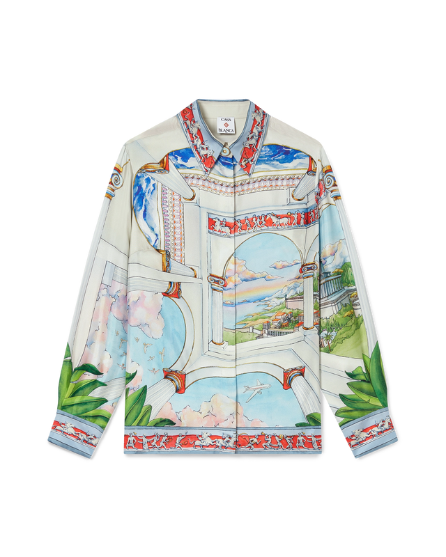 casablanca Le Passage Long Sleeve Silk Shirt | Casablanca Paris