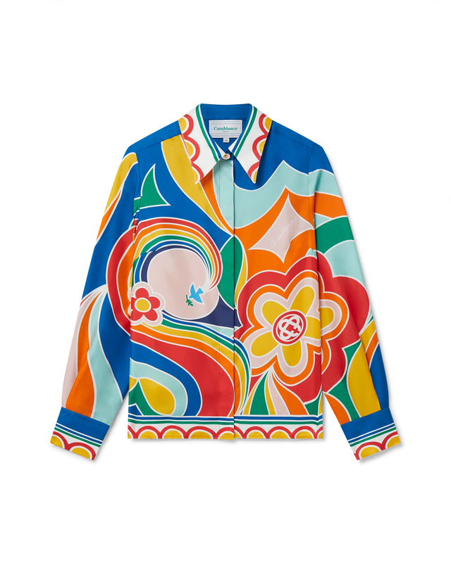 casablanca Le Pouvoir Des Fleurs Silk Shirt | Casablanca Paris