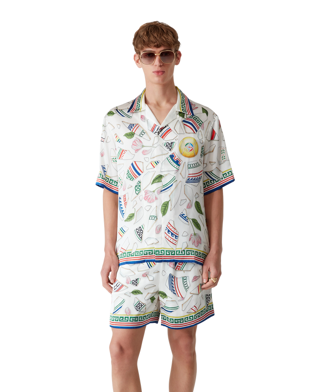 Casablanca Le Vase Brise Short Sleeve Silk Shirt | Casablanca Paris