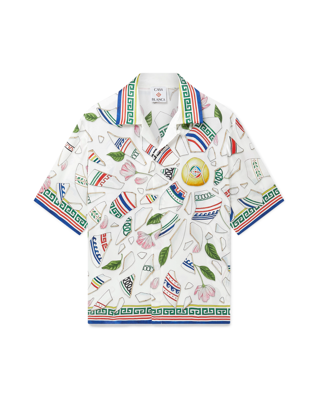 casablanca Le Vase Brise Short Sleeve Silk Shirt | Casablanca Paris