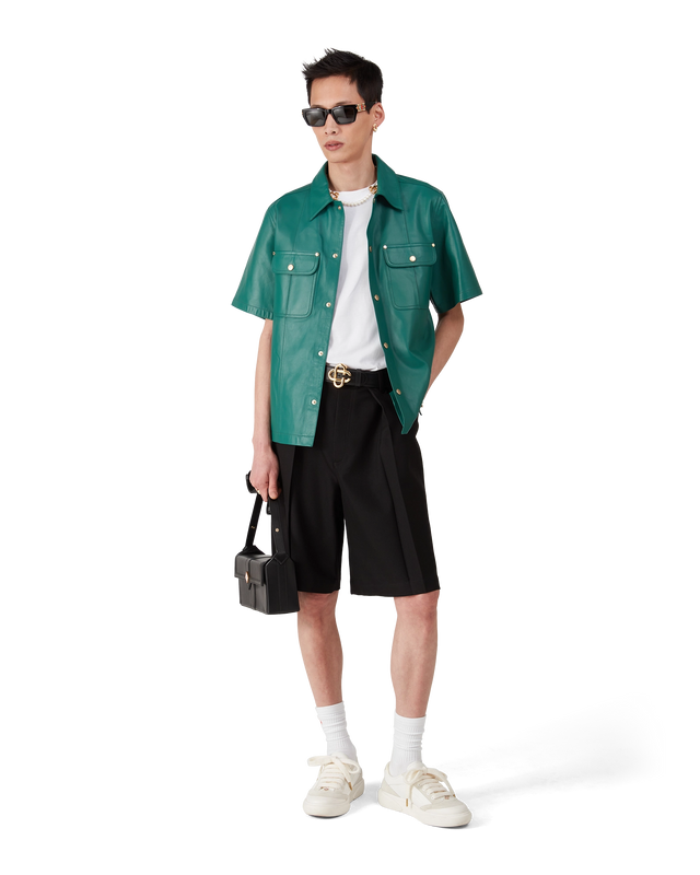 Casablanca Leather Short Sleeve Shirt | Casablanca Paris