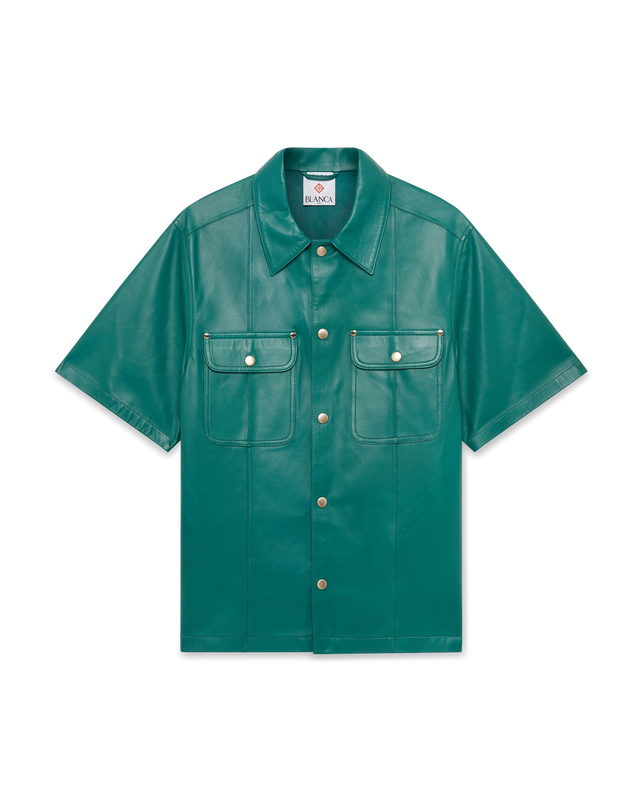 casablanca Leather Short Sleeve Shirt | Casablanca Paris