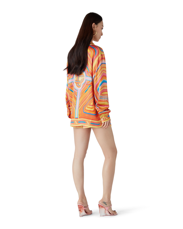 Casablanca Low Rider Long-Sleeve Silk Shirt– Casablanca