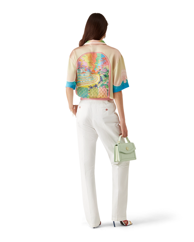 Casablanca Lucid Dreams Short-Sleeve Silk Shirt– Casablanca