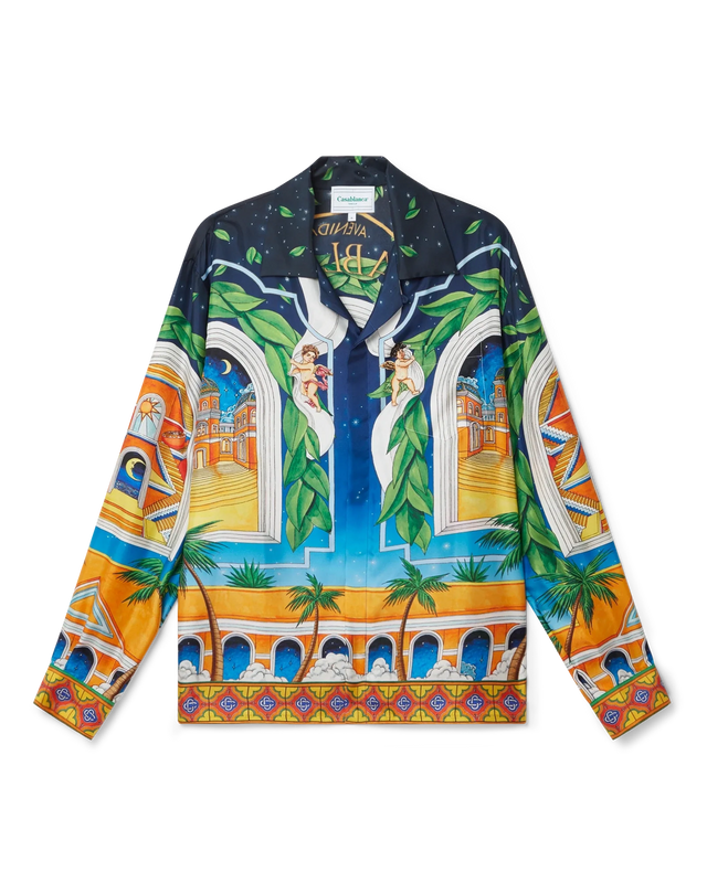 Casablanca Maison D'Ete Cuban Collar Silk Shirt | Casablanca Paris