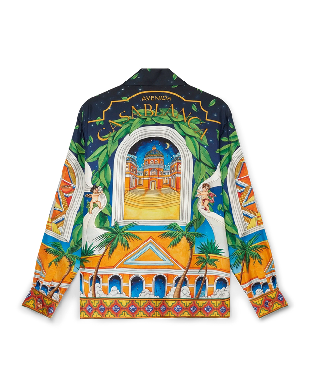 casablanca Maison D'Ete Cuban Collar Silk Shirt | Casablanca Paris