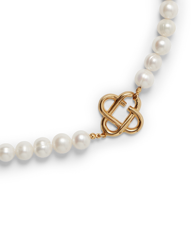 Casablanca Medium Pearl Logo Necklace | Casablanca Paris