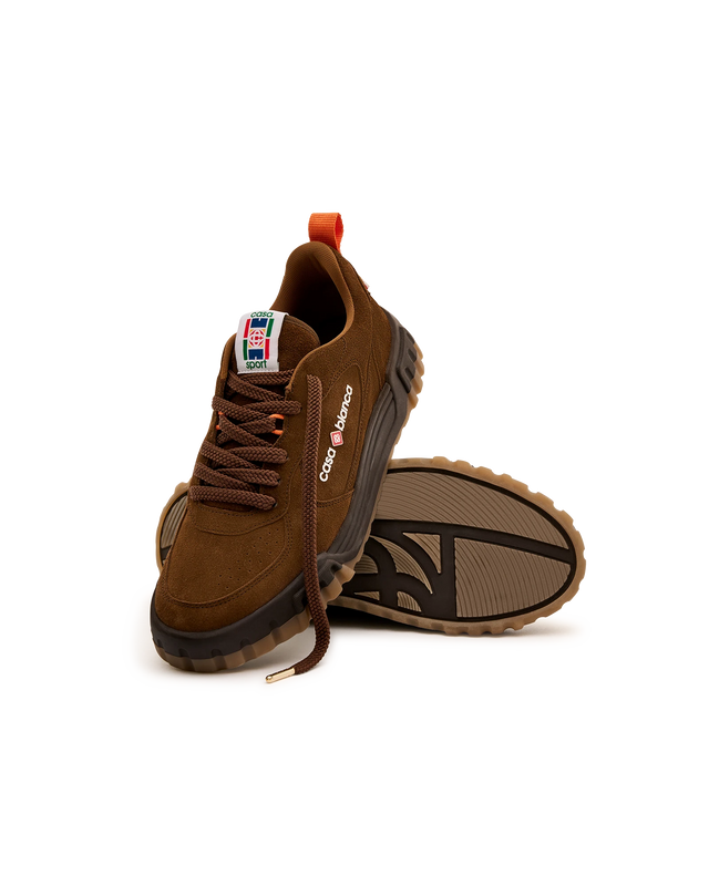 Casablanca Men's Brown Suede Court Sneaker | Casablanca Paris