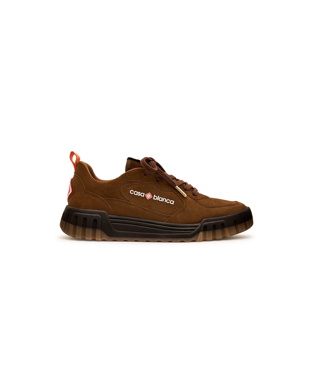 casablanca Men's Brown Suede Court Sneaker | Casablanca Paris