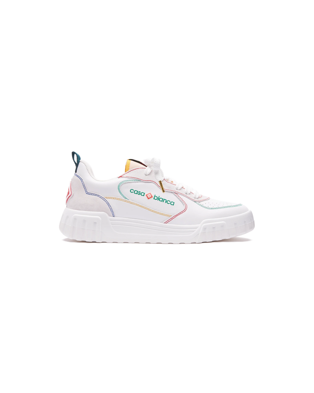 casablanca Men's Court White & Multicolour Sneakers | Casablanca Paris