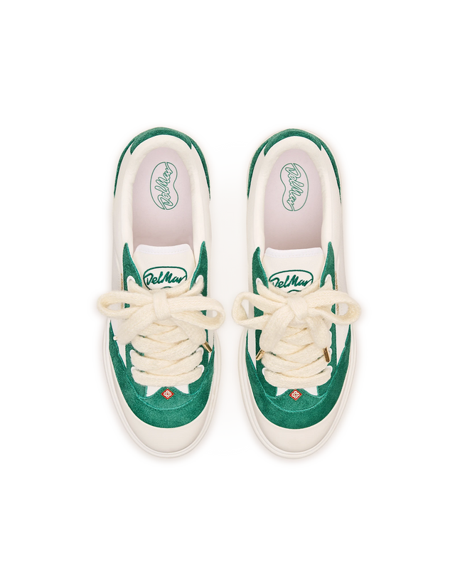 Casablanca Men's Del Mar White & Green Sneaker | Casablanca Paris