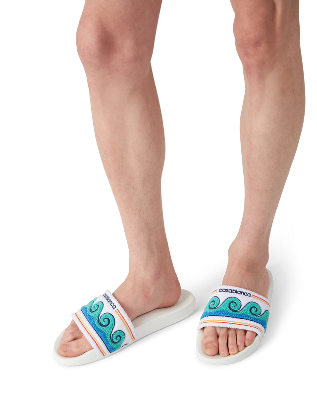 Casablanca Men's Greco Wave Terry Slider | Casablanca Paris