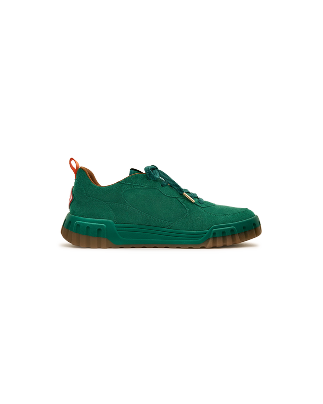 Casablanca Men's Green Suede Court Sneaker | Casablanca Paris