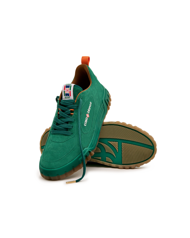 Casablanca Men's Green Suede Court Sneaker | Casablanca Paris