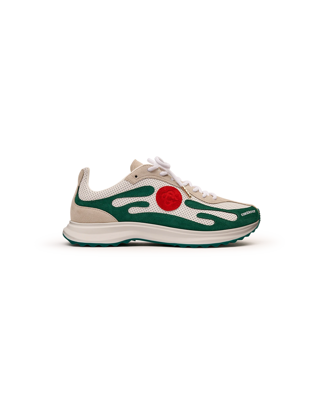 casablanca Men's White & Green Stade Sneaker | Casablanca Paris