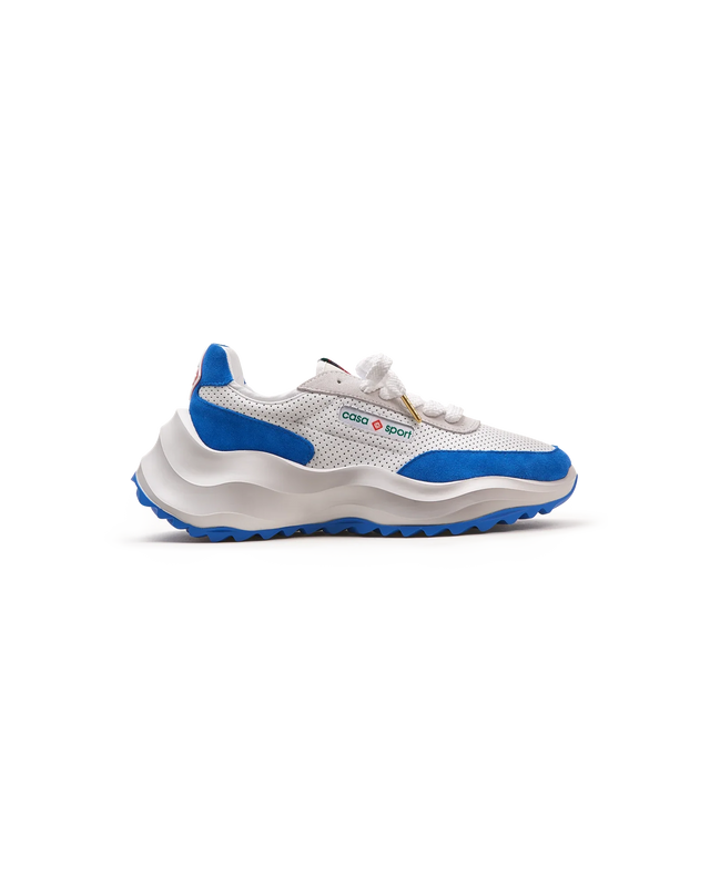 casablanca Mens Atlantis White & Blue Sneaker | Casablanca Paris