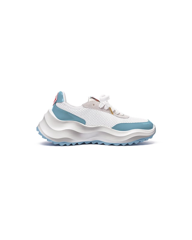 Casablanca Mens Atlantis White & Powder Blue Sneaker | Casablanca Paris