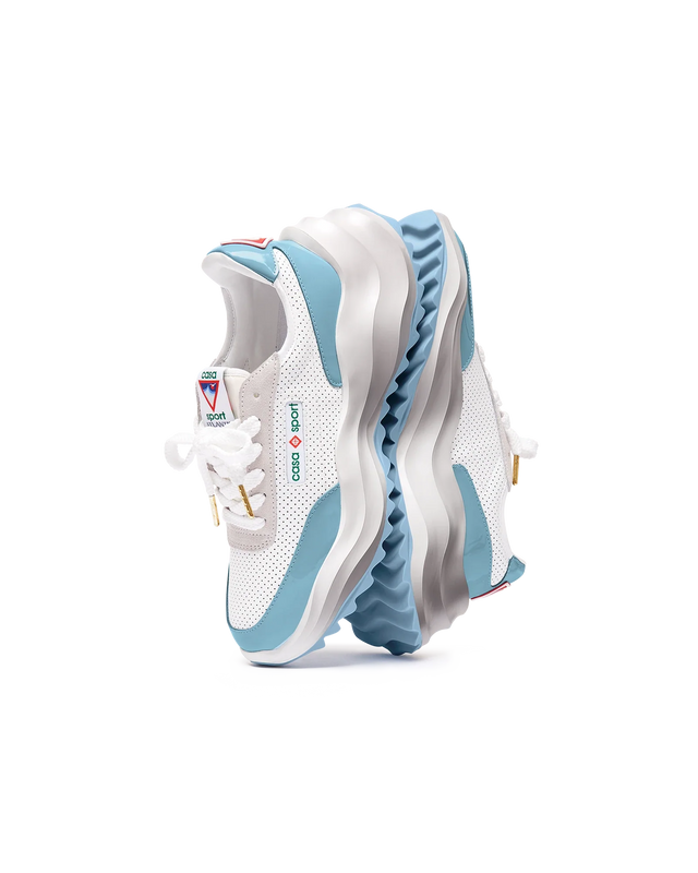 Casablanca Mens Atlantis White & Powder Blue Sneaker | Casablanca Paris