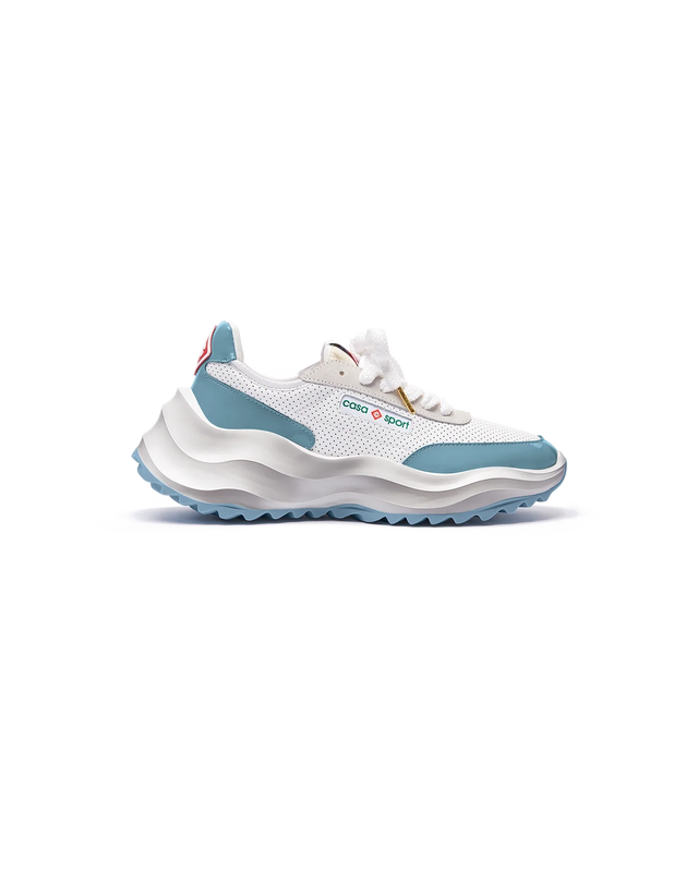 casablanca Mens Atlantis White & Powder Blue Sneaker | Casablanca Paris