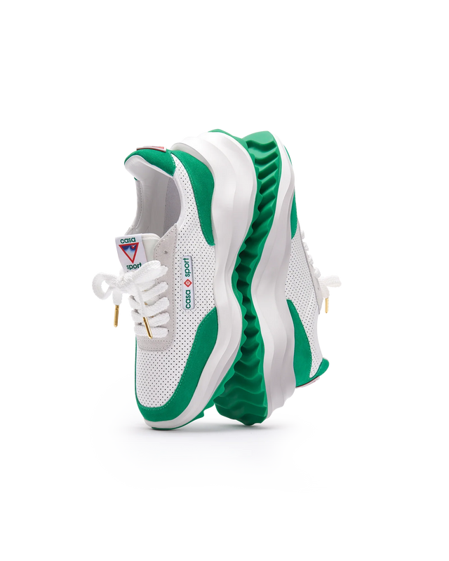 Casablanca Mens Atlantis White & Tennis Green Sneaker | Casablanca Paris